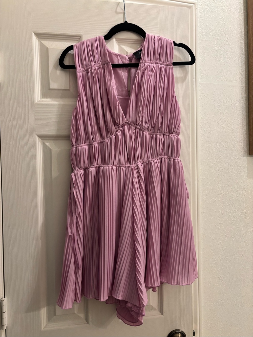 Vici Lilac Pleated V-Neck Women’s Romper